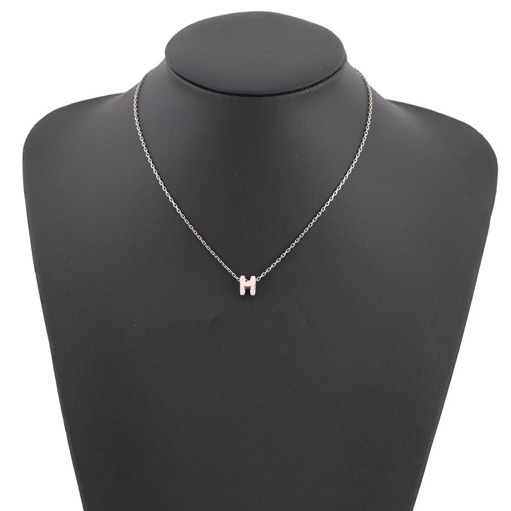 Hermes Necklace Mini Pop Rose Dragee Silver — view 4
