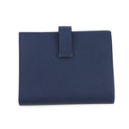 Hermes Bifold Wallet Bearn Compact Blue Navy Gold Epsom — view 3