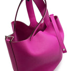 Hermes Handbag Picotin Lock MM Magnolia Silver Taurillon Clemence — view 5