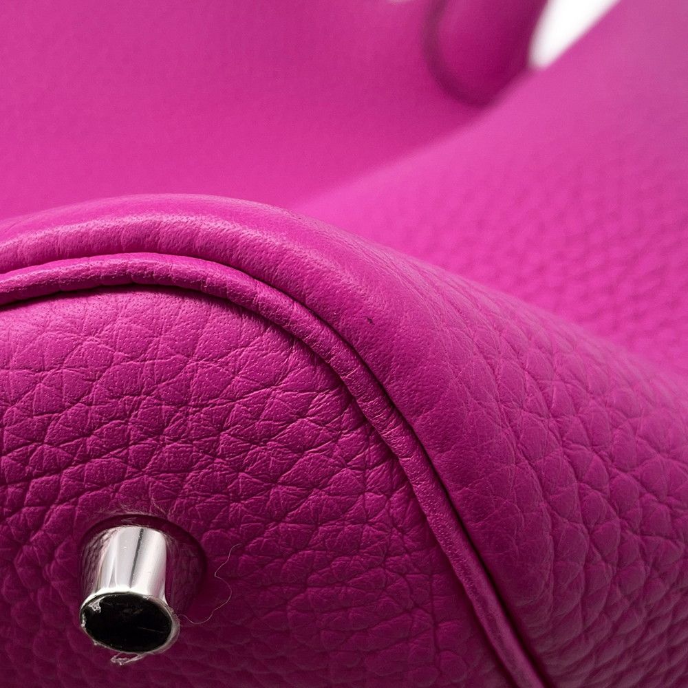 Hermes Handbag Picotin Lock MM Magnolia Silver Taurillon Clemence — view 7