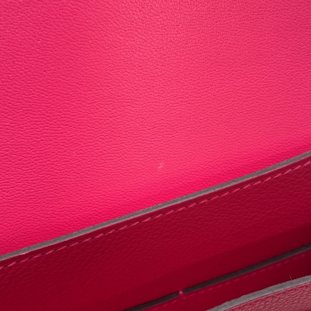 Hermes Wallet Dogon GM Duo Rose Mexico Lacca Silver Togo — view 9