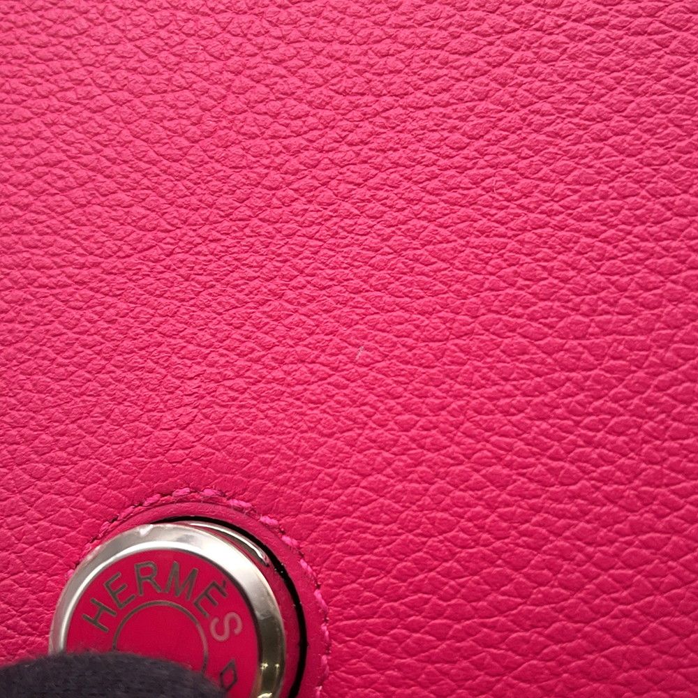 Hermes Wallet Dogon GM Duo Rose Mexico Lacca Silver Togo — view 8