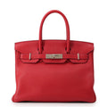 Hermes Birkin 30 Rouge Casac Silver Taurillon Clemence Handbag