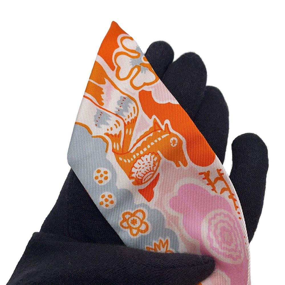 Hermes Scarf Twill Bingata — view 6