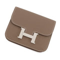 Hermes Wallet Constance Slim Etoupe Silver Epsom
