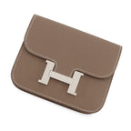 Hermes Wallet Constance Slim Etoupe Silver Epsom