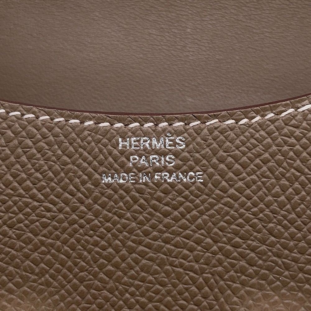 Hermes Wallet Constance Slim Etoupe Silver Epsom — view 9