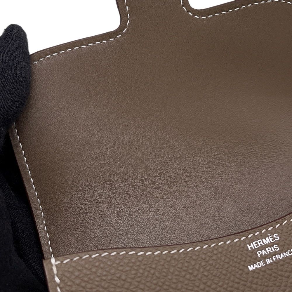 Hermes Wallet Constance Slim Etoupe Silver Epsom — view 8