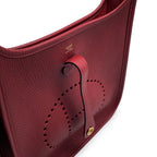 Hermes Shoulder Bag Evelyne 3 23 Rouge Ache Gold Taurillon Clemence — view 6