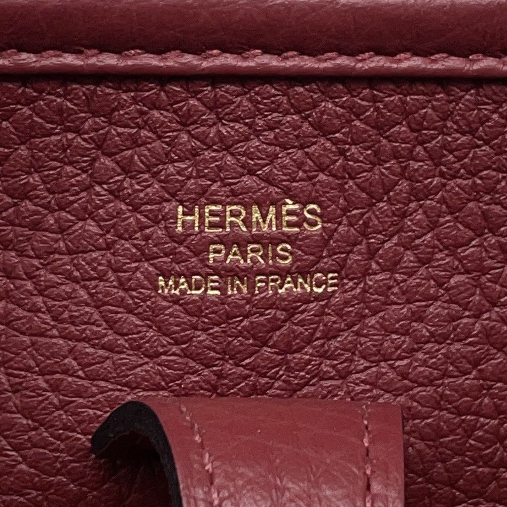 Hermes Shoulder Bag Evelyne 3 23 Rouge Ache Gold Taurillon Clemence — view 9
