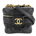 Chanel Shoulder Bag Quilted CC Logo 2-Way Crossbody Chain Square Vanity
