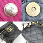 Chanel Shoulder Bag Quilted CC Logo 2-Way Crossbody Chain Square Vanity — view 7