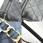 Chanel Shoulder Bag Quilted CC Logo 2-Way Crossbody Chain Square Vanity — view 6