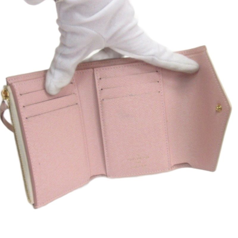 Louis Vuitton Damier Azur Portefeuille Victorine Trifold Wallet White — view 5