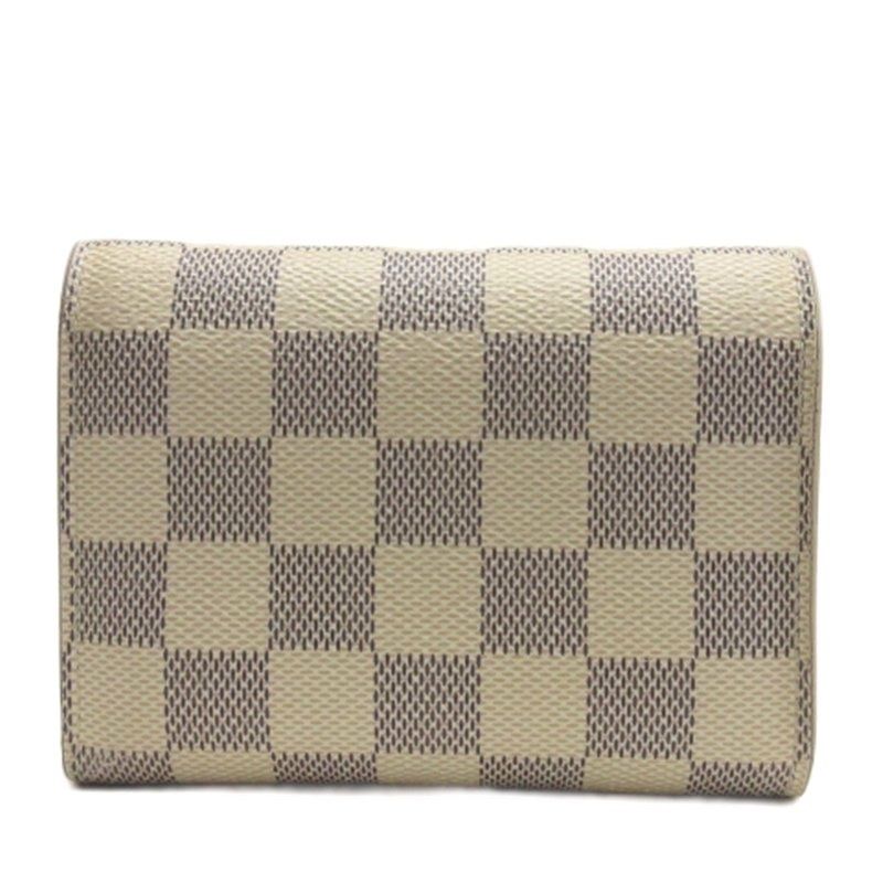 Louis Vuitton Damier Azur Portefeuille Victorine Trifold Wallet White — view 2