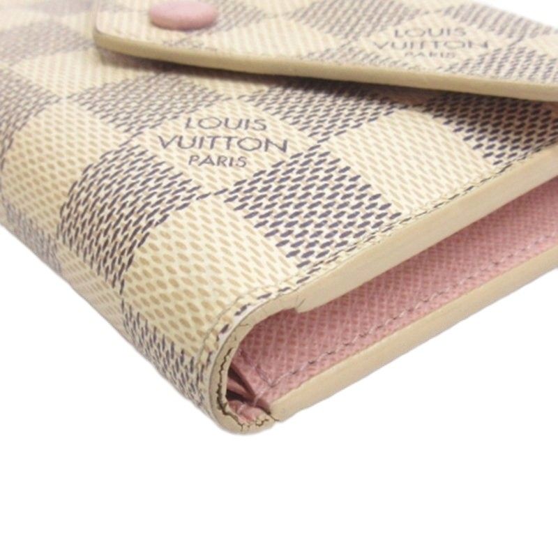 Louis Vuitton Damier Azur Portefeuille Victorine Trifold Wallet White — view 3