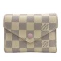 Louis Vuitton Damier Azur Portefeuille Victorine Trifold Wallet White