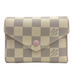 Louis Vuitton Damier Azur Portefeuille Victorine Trifold Wallet White