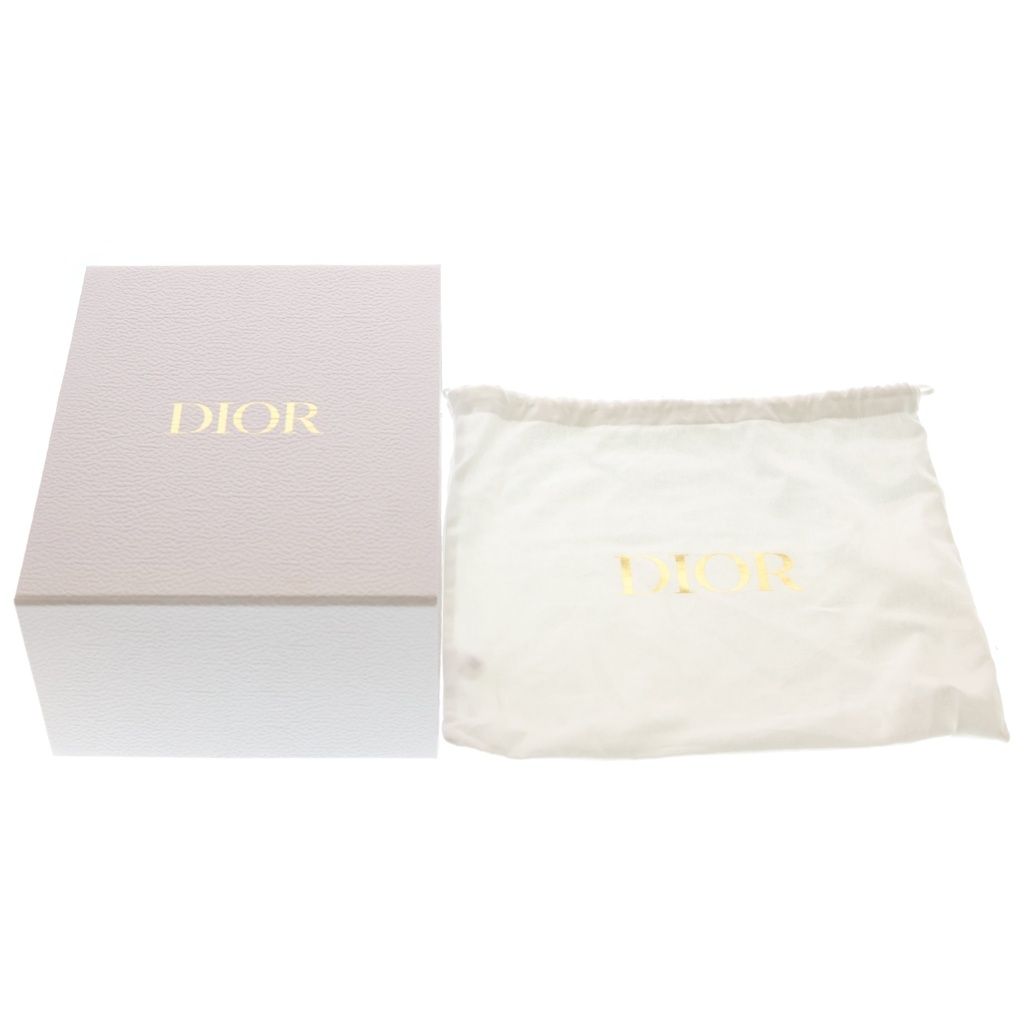 Dior Caro Cannage Lambskin Leather Chain Shoulder Bag Gold Black — view 8