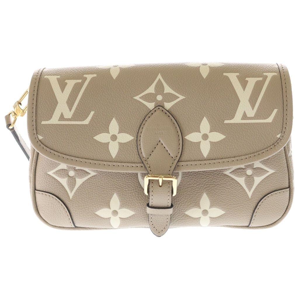 Louis Vuitton Monogram Empreinte Diane Leather 2-Way Shoulder Bag Beige