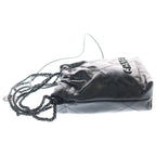 Chanel 22 Mini Shiny Calfskin Leather So Black Chain Shoulder Bag Plate — view 3