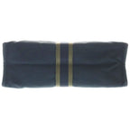 Hermes Fourre Tout Canvas Clutch Silver Khaki Navy — view 4