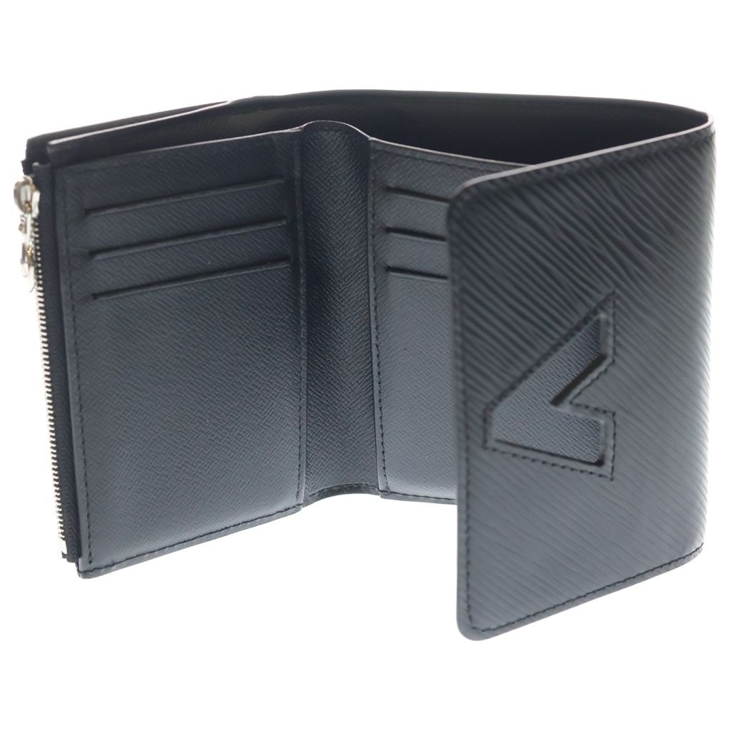 Louis Vuitton Epi Portefeuille Twist Compact Wallet Trifold Coin Case Black — view 4