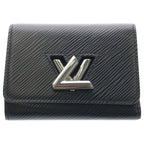 Louis Vuitton Epi Portefeuille Twist Compact Wallet Trifold Coin Case Black