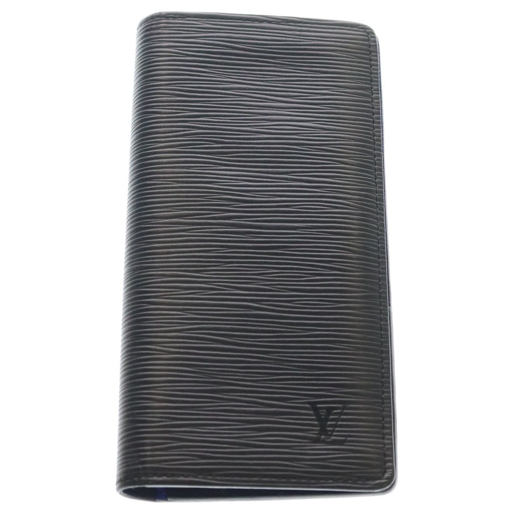 Louis Vuitton Epi Monogram Eclipse Portefeuille Brazza Wallet Card Case Black