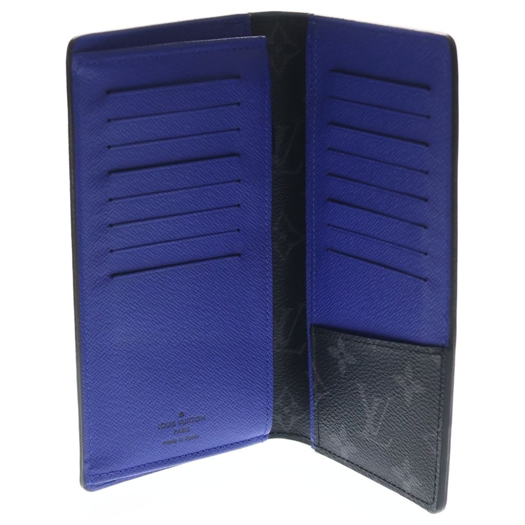 Louis Vuitton Epi Monogram Eclipse Portefeuille Brazza Wallet Card Case Black — view 4