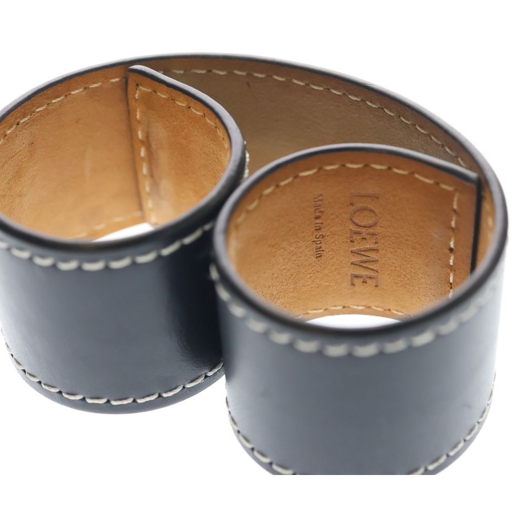 Loewe Small Slap Bracelet Small Anagram Logo Leather Black — view 5