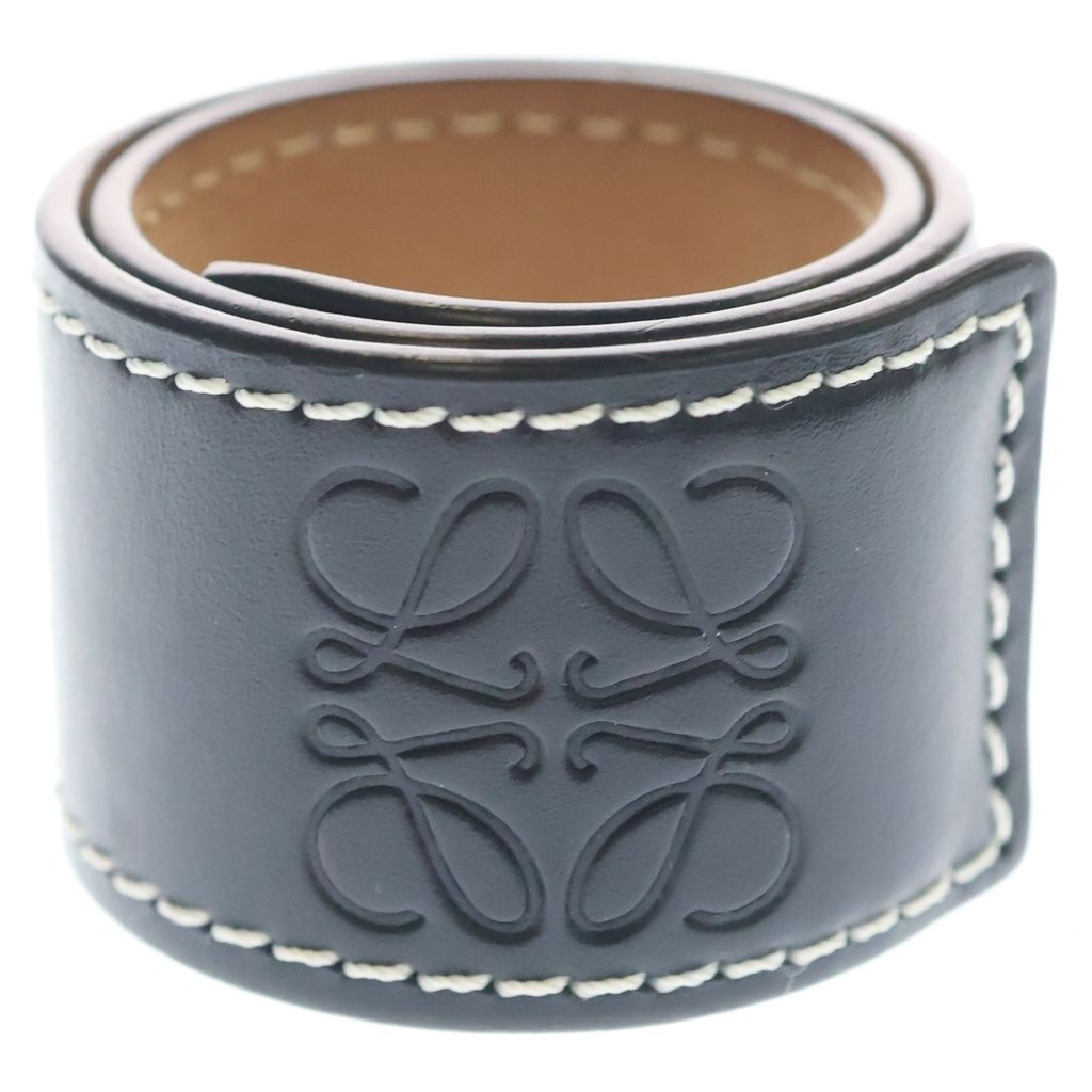 Loewe Small Slap Bracelet Small Anagram Logo Leather Black — view 4