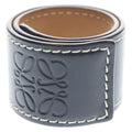 Loewe Small Slap Bracelet Small Anagram Logo Leather Black