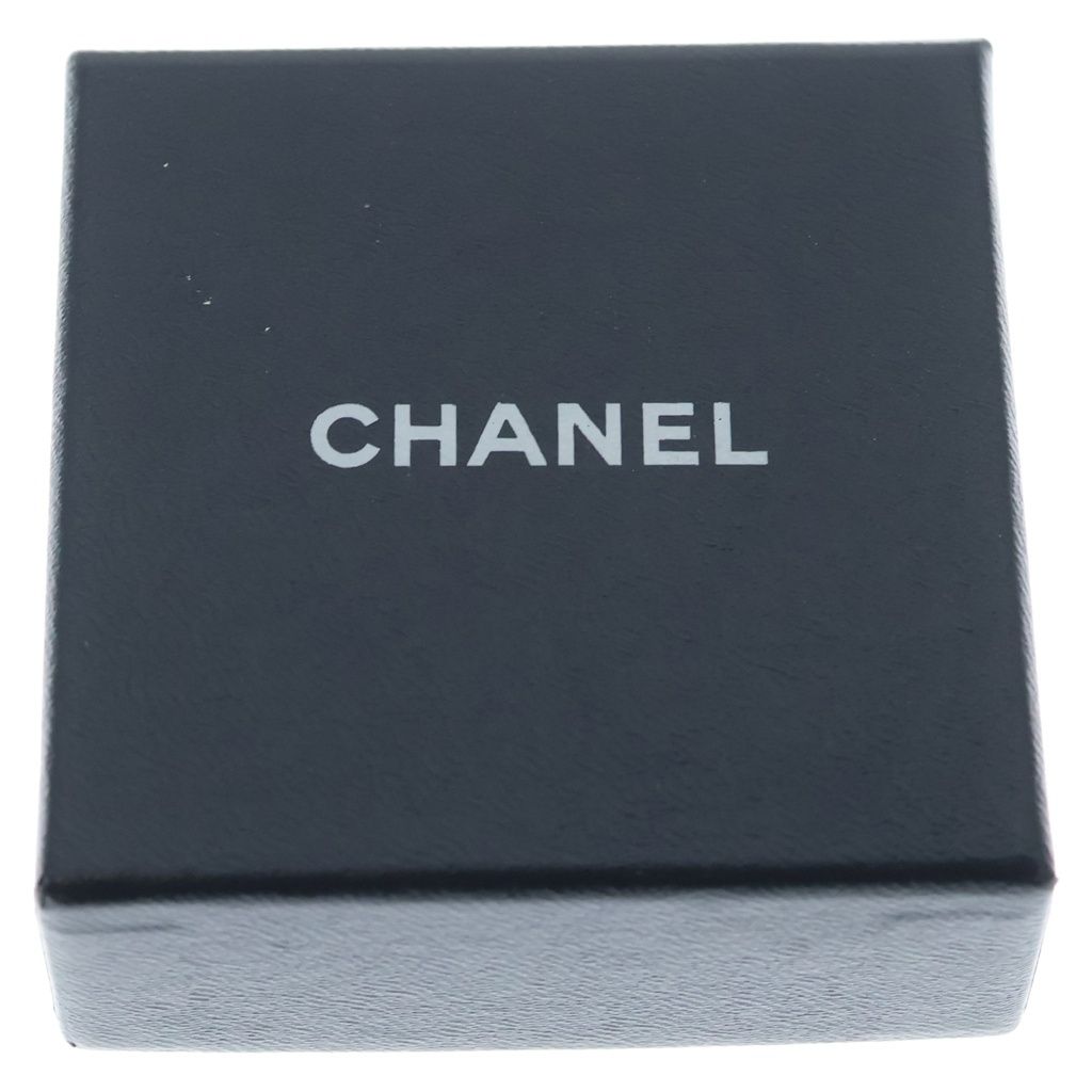 Chanel CC Logo Rhinestone Hoop Earrings Multicolor Silver Metal — view 6