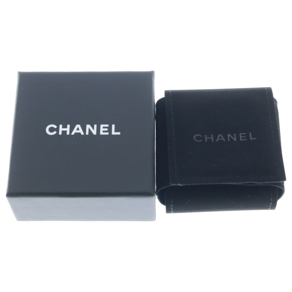 Chanel CC Logo Rhinestone Pearl Round Earrings Gold White — view 6