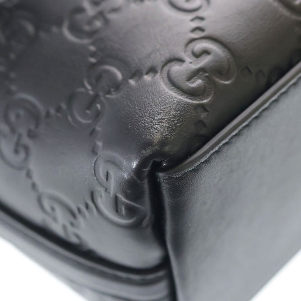 Gucci GG Emblem Nano Bucket Bag Black Leather — view 7
