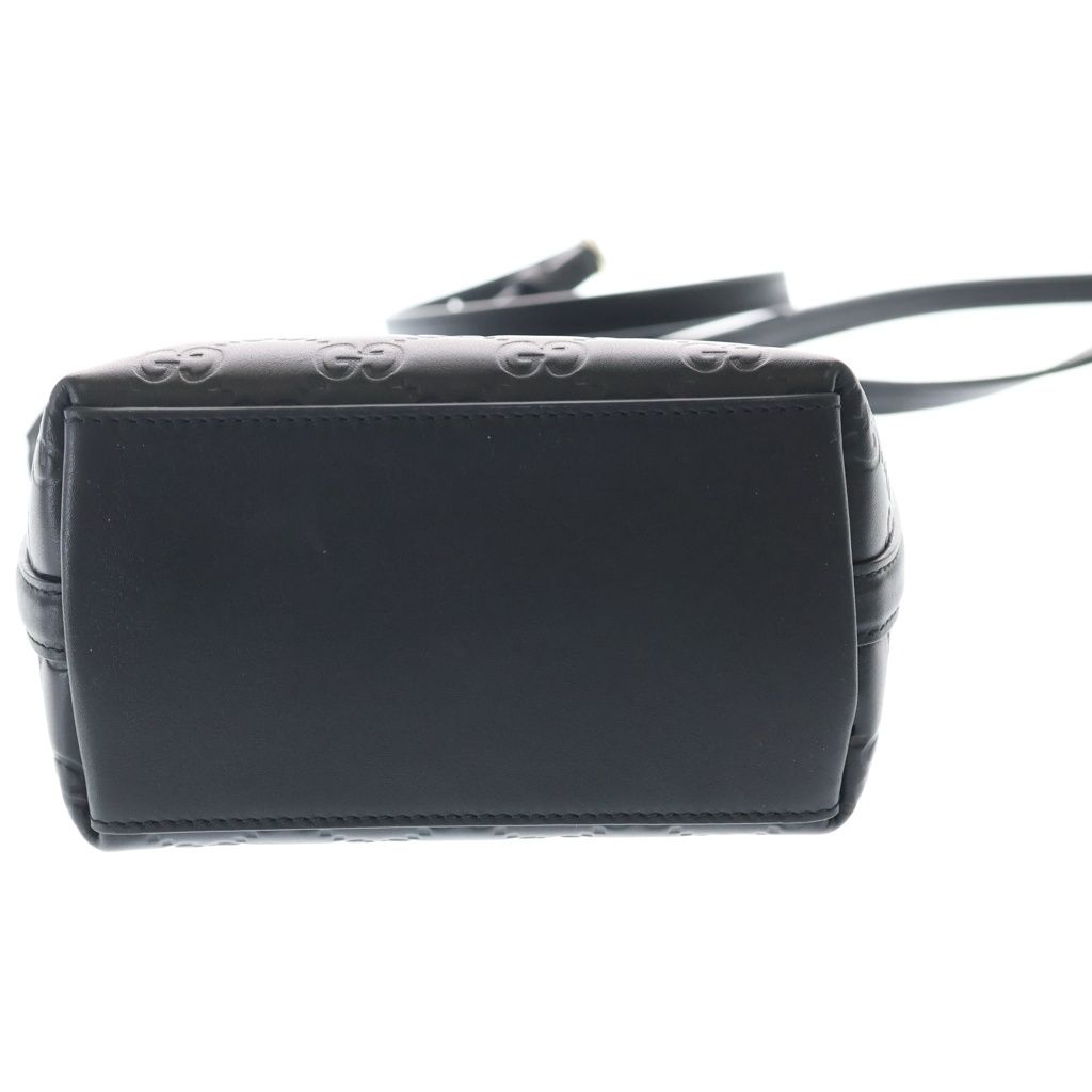Gucci GG Emblem Nano Bucket Bag Black Leather — view 4