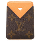 Louis Vuitton Monogram Card Holder Magnet Passcase Brown Orange