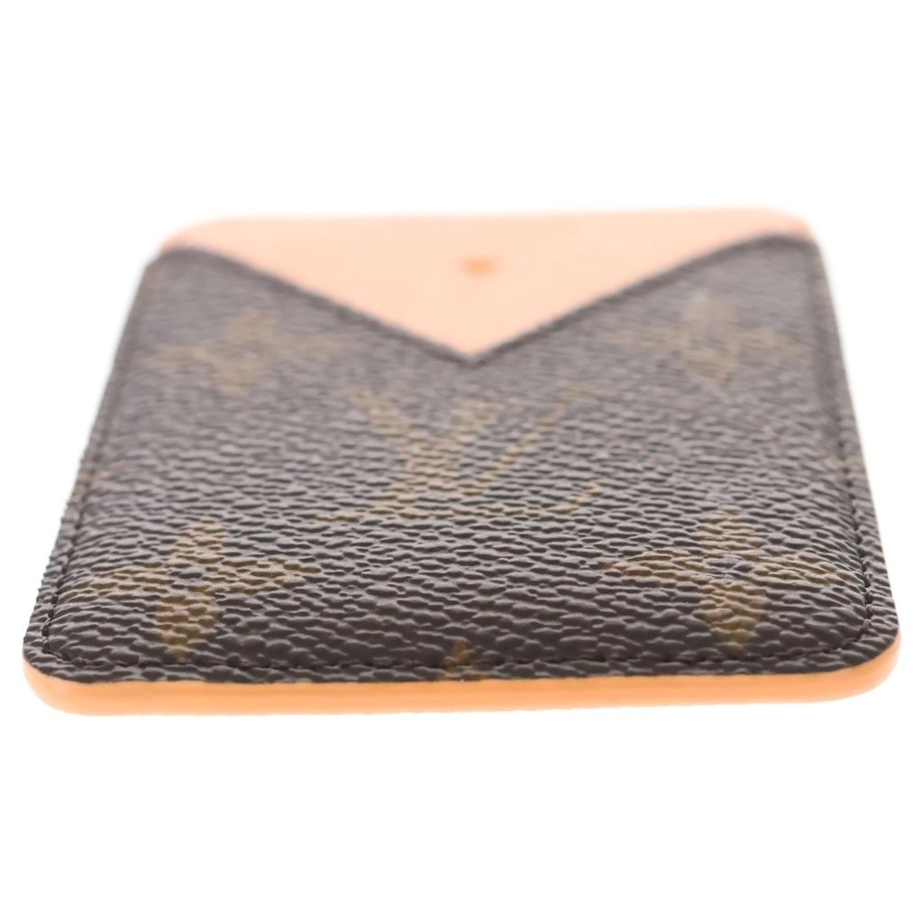 Louis Vuitton Monogram Card Holder Magnet Passcase Brown Orange — view 4