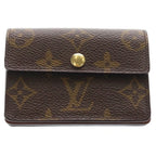 Louis Vuitton Monogram Porte-Monnaie Accordion Coin Case Wallet Brown