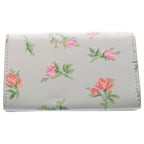 Prada Saffiano Triangle Logo Card Case Compact Wallet Bifold Flower Motif — view 2