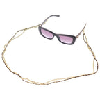 Chanel CC Logo Chain Sunglasses Wine Red 54 17 Gold Eyewear — view 5