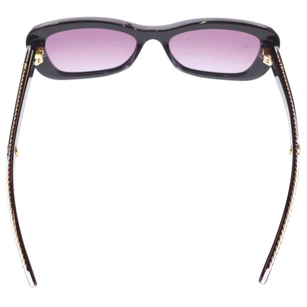 Chanel CC Logo Chain Sunglasses Wine Red 54 17 Gold Eyewear — view 2