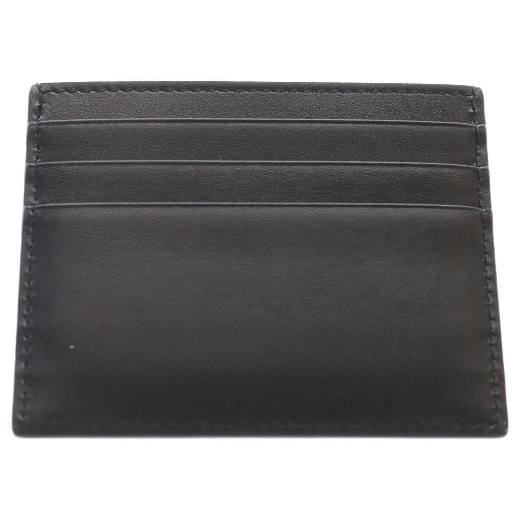 Prada Saffiano Triangle Logo Card Case Business Holder Black Leather — view 2