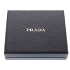Prada Saffiano Triangle Logo Card Case Business Holder Black Leather — view 6