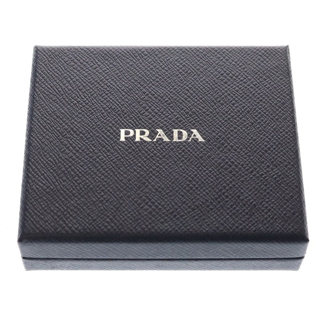 Prada Saffiano Triangle Logo Card Case Business Holder Black Leather — view 6