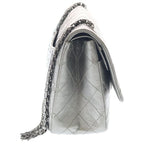 Chanel 2.55 Metallic Cles the Double Flap Chain Shoulder Bag Silver — view 3