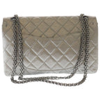 Chanel 2.55 Metallic Cles the Double Flap Chain Shoulder Bag Silver — view 2