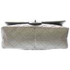 Chanel 2.55 Metallic Cles the Double Flap Chain Shoulder Bag Silver — view 4