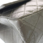 Chanel 2.55 Metallic Cles the Double Flap Chain Shoulder Bag Silver — view 5